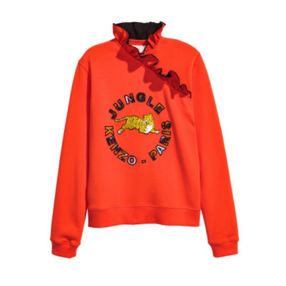 Kenzo x H&M Ruffle Collar Sweatshirt - Size XL